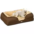 PawHut Calming Dog Bed Pet Mattress w/ Removable Cover, Anti-Slip Bottom, for Small Dogs, 70L x 50W x 18Hcm - Brown - 1