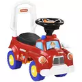 AIYAPLAY Ride On Fire Truck Foot to Floor Design with Under Seat Storage, Steering Wheel, Music, Light, for 1.5-3 Years, Red - 1