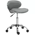 HOMCOM Adjustable Rolling Swivel Beauty Salon Chair, Stool for Spa, Grey - 1