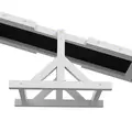 PawHut Wooden Pet Seesaw for Big Dogs, Dog Agility Equipment with Anti-Slip Surface - White - 8