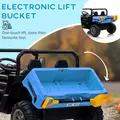 HOMCOM 12V 2 Seater Kids Electric Ride-On Car with Electric Bucket, Remote Control - Blue - 7