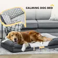 PawHut Calming Dog Bed Pet Mattress w/ Removable Cover, Anti-Slip Bottom, for Large Dogs, 120L x 80W x 22Hcm - Charcoal Grey - 6