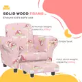 AIYAPLAY 2 Piece Kids Sofa Set with Unicorn Design, Wooden Frame, for 1.5-3 Years Old, Pink - 5
