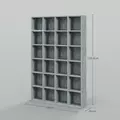 HOMCOM CD Storage Unit with Adjustable Shelves, 89 x 130.5 cm, Cement Grey - 3