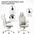 Vinsetto Multi-Adjustable Office Chair, with Lumbar Support, Headrest and Mesh Back - Grey - 4