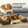 PawHut Calming Dog Bed Pet Mattress w/ Removable Cover, Anti-Slip Bottom, for Large Dogs, 120L x 80W x 22Hcm - Brown - 6