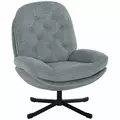HOMCOM Relaxed Swivel Armchair - Grey - 1