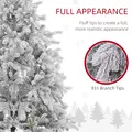 HOMCOM 5ft Bushy Snow-Flocked Artificial Christmas Tree, with LED Lights - 6
