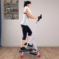HOMCOM Stepper w/ Handle Hand Grip Workout Fitness Machine For Fitness Aerobic Exercise Home Gym Red - 2
