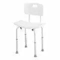 HOMCOM Bath Chair Shower Stool Safety Seat Bathroom Adjustable Positions Elderly Aids - 1