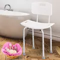 HOMCOM Bath Chair Shower Stool Safety Seat Bathroom Adjustable Positions Elderly Aids - 2