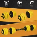 HOMCOM 25KG Dumbbell & Barbell  Adjustable Set Plate Bar Clamp Rod Home Gym Sports Area Exercise Ergonomic - 6
