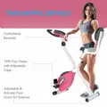 HOMCOM Folding Exercise Bike, Fitness Bicycle Indoor Trainer, 8-Level Magnetic Resistance Adjustable, with LCD Monitor, Pulse Sensor, Pink - 6