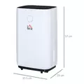 HOMCOM 20L/Day Portable Dehumidifier for Home, with LED Screen, Sleep Mode, 24H Timer, 4L Water Tank, Electric Air Dehumidifier for Damp Laundry Bedroom Basement - 3