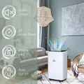 HOMCOM 20L/Day Portable Dehumidifier for Home, with LED Screen, Sleep Mode, 24H Timer, 4L Water Tank, Electric Air Dehumidifier for Damp Laundry Bedroom Basement - 8