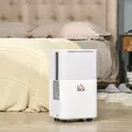 HOMCOM 12L/Day Dehumidifier with 2L Water Tank, Laundry Drying, Automatic Humidity Sensor, Electric Portable Dehumidifier with 24H Timer, 3 Modes for Home Damp, Mould and Condensation - 2