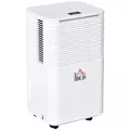 HOMCOM 12L/Day Dehumidifier with 2L Water Tank, Laundry Drying, Automatic Humidity Sensor, Electric Portable Dehumidifier with 24H Timer, 3 Modes for Home Damp, Mould and Condensation - 1