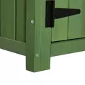 Outsunny Small Shed, Tall Slim Wooden Garden Shed with 3 Removable Shelves and Roof Hatch, Compact Outdoor Tool Storage Cabinet with Asphalt Roof and Door Latch, 77 x 54.2 x 179 cm, Green - 8