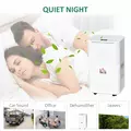 HOMCOM 12L/Day Dehumidifier with 2L Water Tank, Laundry Drying, Automatic Humidity Sensor, Electric Portable Dehumidifier with 24H Timer, 3 Modes for Home Damp, Mould and Condensation - 6