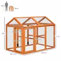 PawHut Large Chicken Run, Wooden Chicken coop, with Combinable Design - Wood Effect - 3