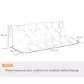 Outsunny 3 Seater Bench Pad, Garden Chair Cushion with Back and Ties for Indoor and Outdoor Use, 98 x 150 cm, Black - 3