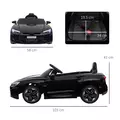 HOMCOM Audi Licensed 12V Kids Electric Ride-On, with Remote Control, Suspension System, Lights, Music, Motor - Black - 3