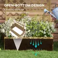 Outsunny Wooden Trellis Planter Box, Raised Garden Bed to Grow Vegetables, Herbs and Flowers, Natural Tone - 6