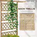Outsunny Wooden Trellis Planter Box, Raised Garden Bed to Grow Vegetables, Herbs and Flowers, Natural Tone - 4