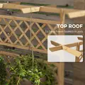 Outsunny Wooden Trellis Planter Box, Raised Garden Bed to Grow Vegetables, Herbs and Flowers, Natural Tone - 5