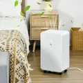 HOMCOM 2000mL Portable Dehumidifier with Air Purifier, 24H Timer, 5 Modes, 12L/Day, for Home Laundry, White - 2