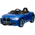 HOMCOM BMW i4 Licensed 12V Kids Electric Ride-On Car, Blue - 1