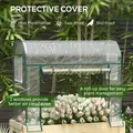 Outsunny Wooden Planter Box with Greenhouse Cover and Bed Liner, Raised Garden Bed for Vegetables, Flowers, Herbs - 4