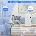 HOMCOM 5500mL Portable Dehumidifier with Air Purifier, UVC, Ioniser, 24H Timer, 5 Modes, 16L/Day, for Home Laundry, White - 4