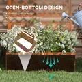 Outsunny Wooden Trellis Planter Box, Raised Garden Bed to Grow Vegetables, Herbs and Flowers, Orange - 6
