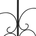 Outsunny Set of Five Decorative Heart Metal Fence Panels - Black - 9
