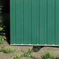 Outsunny 5 x 3ft Garden Storage Shed with Sliding Door and Sloped Roof Outdoor Equipment Tool, Green - 9