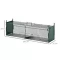 PawHut Two-Door Live Trap for Small Animals, Animal Trap for Rat, Mice - Dark Green - 3