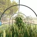 Outsunny Polytunnel Greenhouse Walk-in Grow House with Plasric Cover, Door, Mesh Window and Steel Frame, 3 x 2 x 2m, Clear - 9