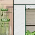 Outsunny PE Cover Walk-in Outdoor Greenhouse, White - 4