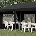 Outsunny 3 x 6m Pop-Up Gazebo, with Removable Walls - Black - 8