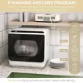 HOMCOM Six-Programme Countertop Dishwasher - White - 5
