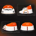 AIYAPLAY 360° Rotation Kids Bumper Car, 12V Waltzer Car with Remote Control, Dual Joysticks, Music Lights, Orange - 9