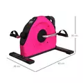 SPORTNOW Mini Exercise Bike, Portable Pedal Exerciser with LCD Display for Legs, Arms, Rehabilitation, Therapy, Pink - 3