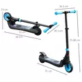 HOMCOM Folding Electric Scooter with Brake, for Ages 6+ Years, 8km/h Maximum Speed, Blue - 3
