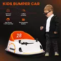 AIYAPLAY 360° Rotation Kids Bumper Car, 12V Waltzer Car with Remote Control, Dual Joysticks, Music Lights, Orange - 8