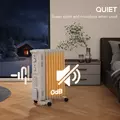 HOMCOM 2000W Quiet Oil Filled Radiator, 9 Fin Energy Efficient Portable Electric Heater with 3 Heat Settings, Adjustable Thermostat, Safety Tip Over, Overheat Protection, for Home, White - 6