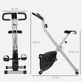 SPORTNOW Folding and Quiet Exercise Bike with 8-Level Magnetic Resistance and Heart Rate Sensor, for Home Gym, Black and Grey - 3