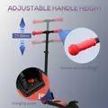 HOMCOM Folding Electric Scooter with Brake, for Ages 6+ Years, 8km/h Maximum Speed, Red - 6