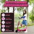HOMCOM Foldable Electric Kids Scooter, Ride-on for Ages 7-14 Years, Pink - 4