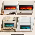 HOMCOM 1800W 15-40℃ Adjustable Flame Glass Panel Convector Heater, 152cm - 8
